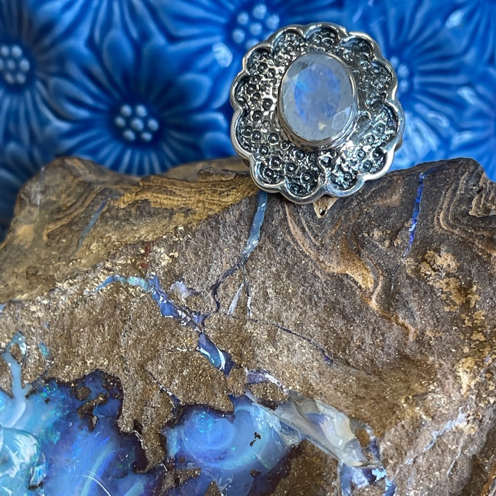Sterling Silver Moonstone Ring